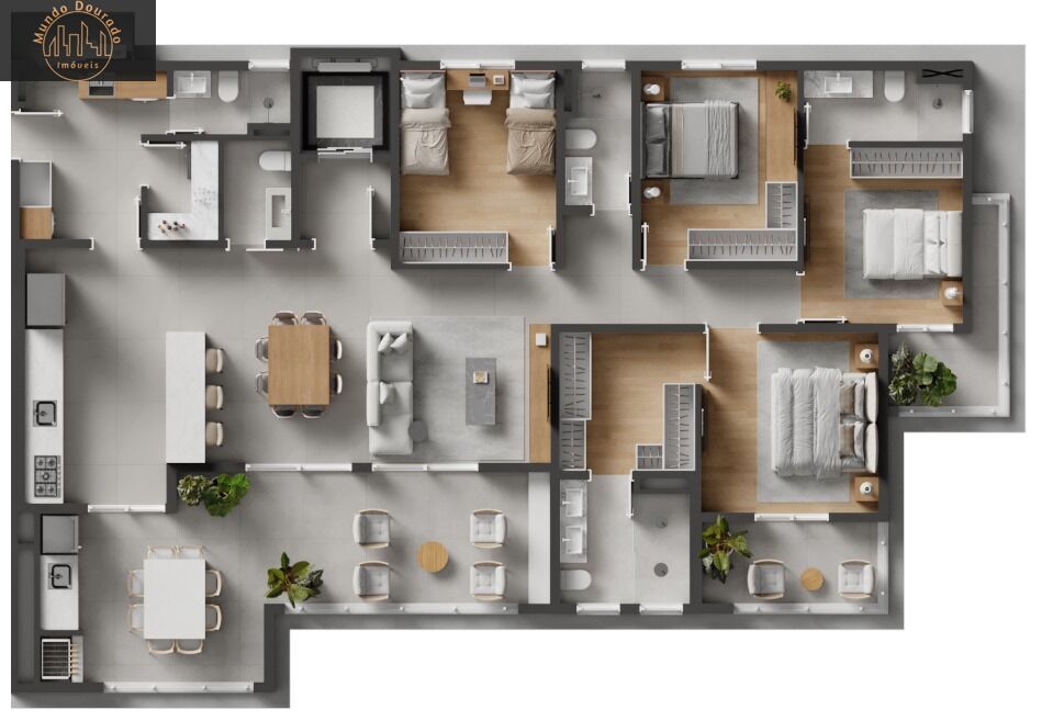 Apartamento à venda com 4 quartos, 195m² - Foto 7