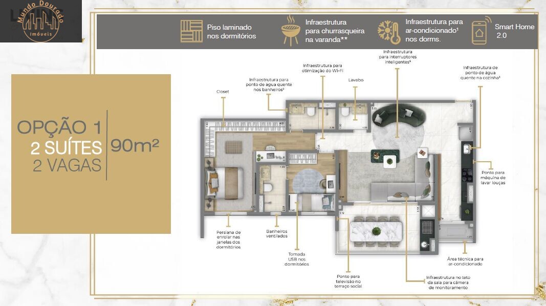 Apartamento à venda com 3 quartos, 90m² - Foto 5