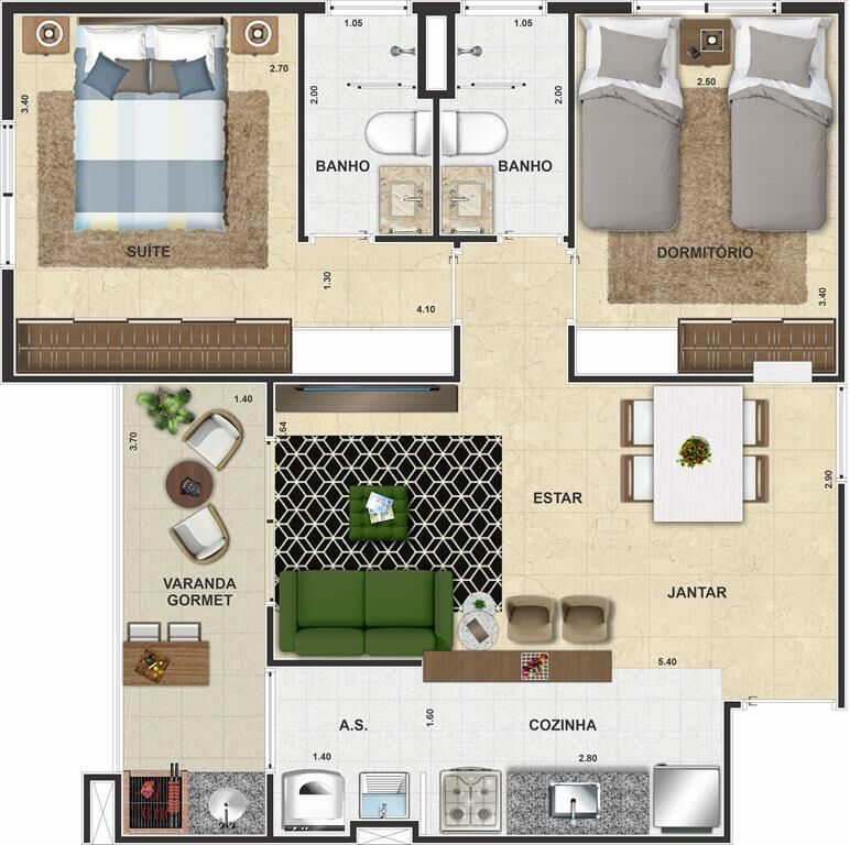 Apartamento à venda com 2 quartos, 58m² - Foto 28