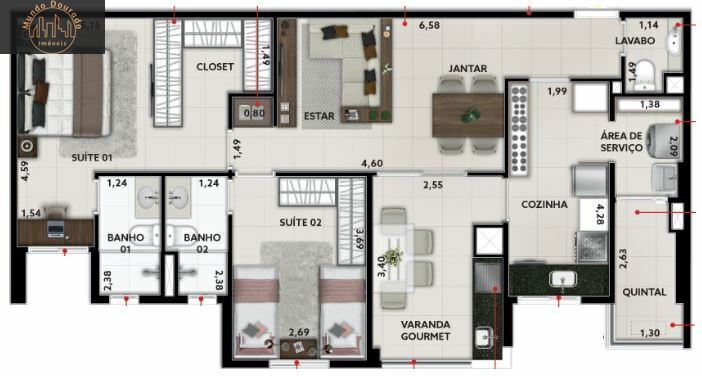 Apartamento à venda com 2 quartos, 85m² - Foto 16