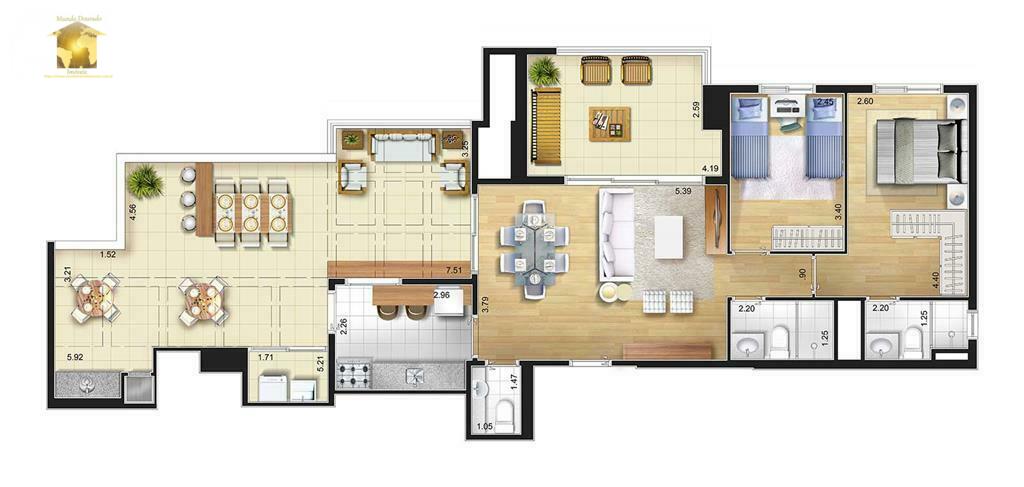 Apartamento à venda com 2 quartos, 63m² - Foto 28