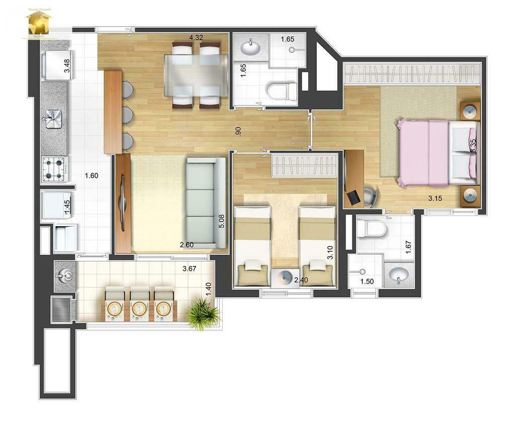 Apartamento à venda com 2 quartos, 63m² - Foto 25