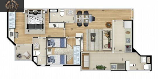 Apartamento, 2 quartos, 68 m² - Foto 11