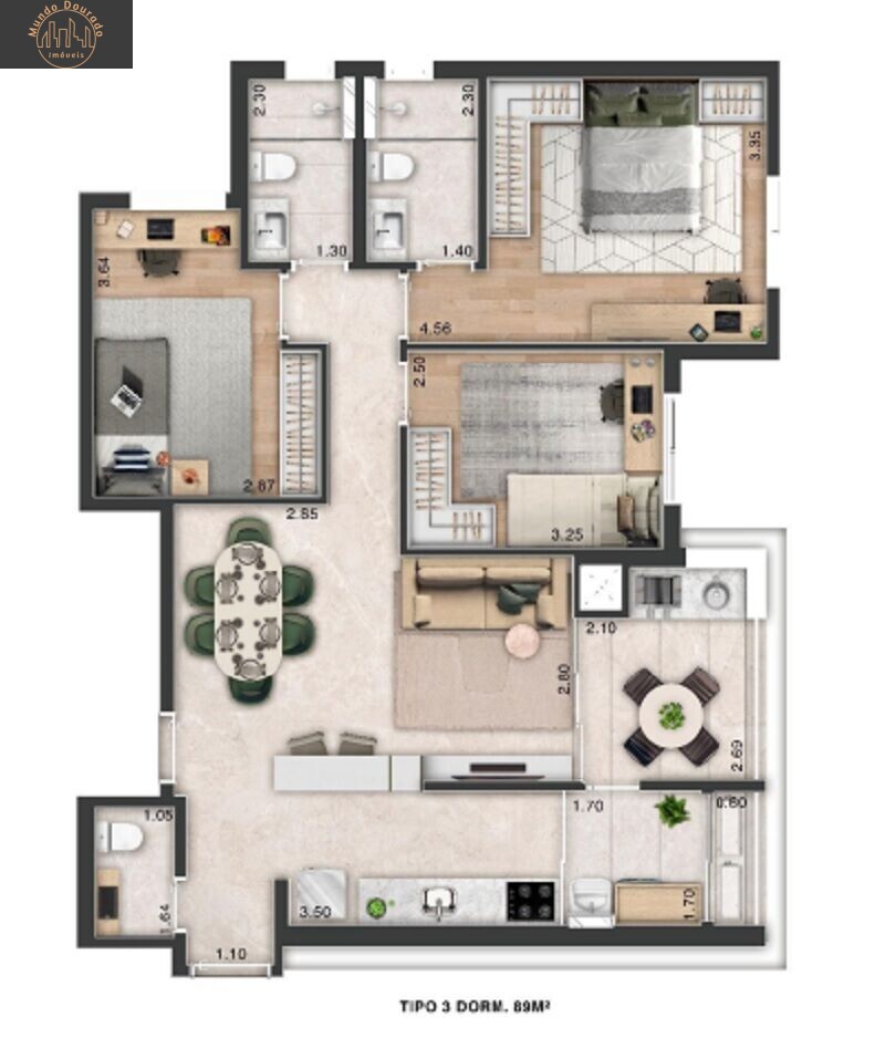 Apartamento à venda com 3 quartos, 89m² - Foto 11