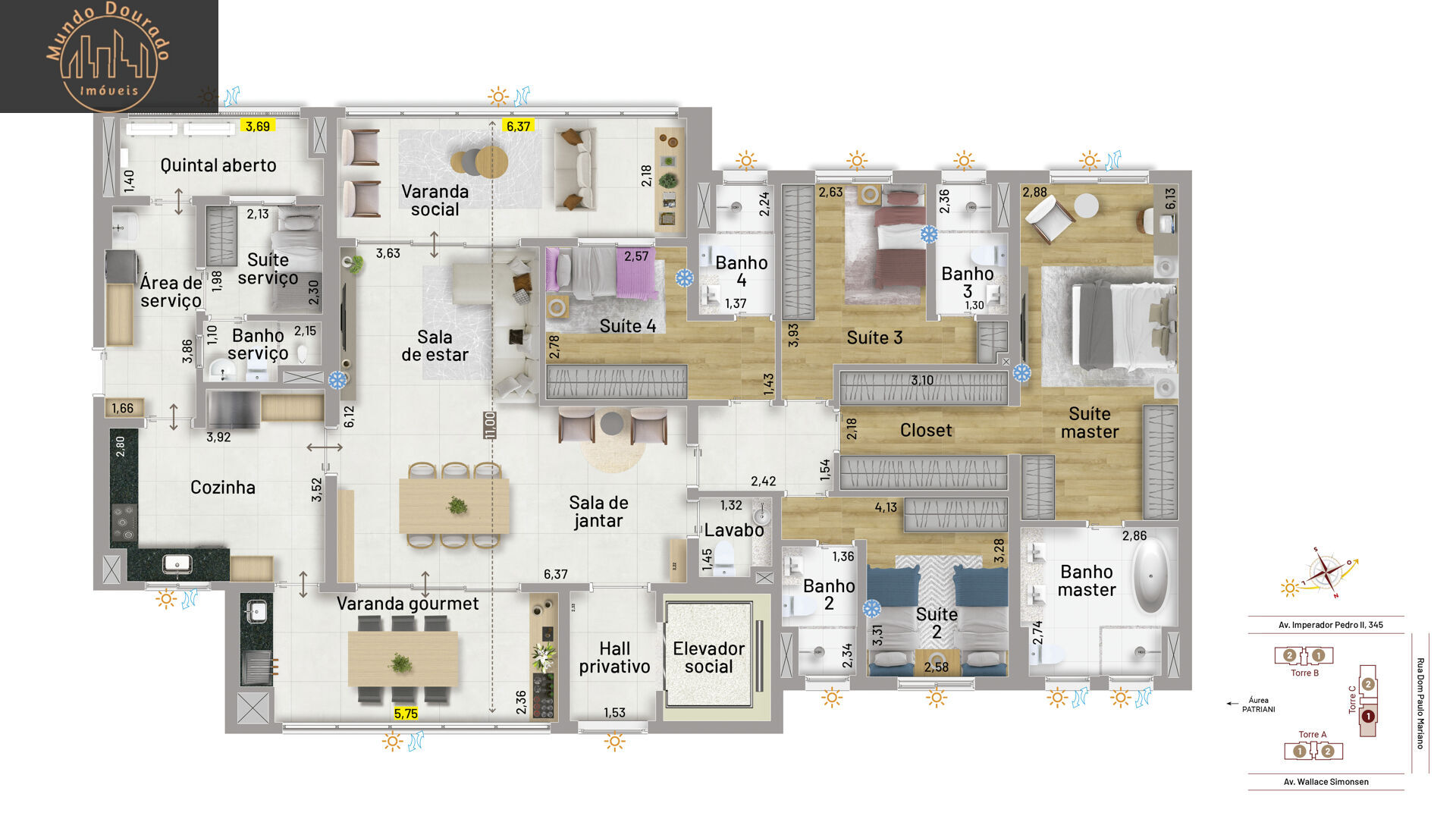 Apartamento, 4 quartos, 248 m² - Foto 4