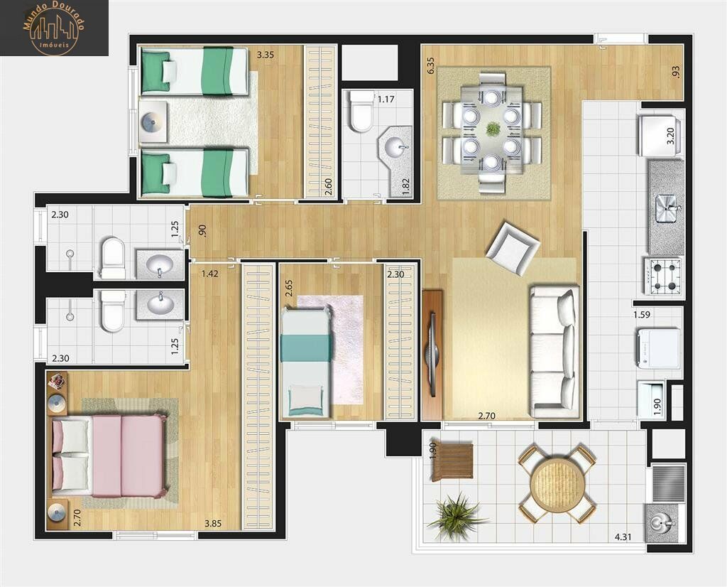 Apartamento à venda com 3 quartos, 86m² - Foto 11