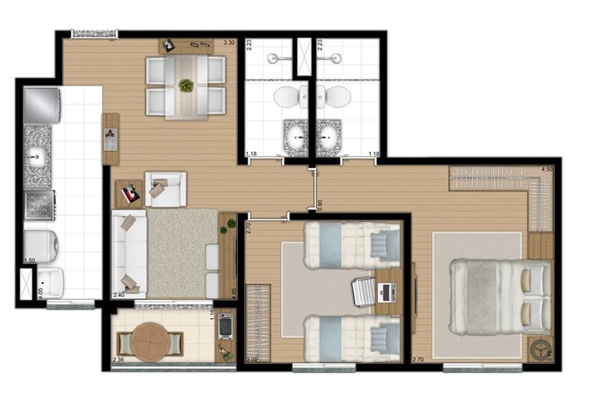 Apartamento à venda com 2 quartos, 55m² - Foto 25