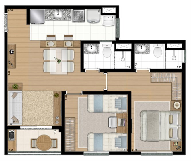 Apartamento à venda com 2 quartos, 55m² - Foto 23