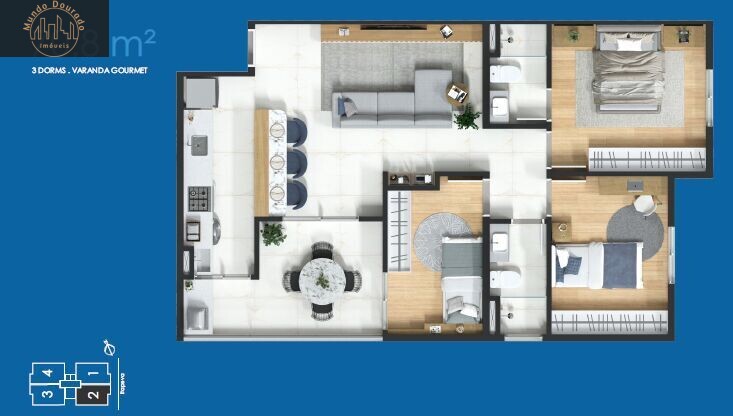 Apartamento à venda com 3 quartos, 70m² - Foto 4