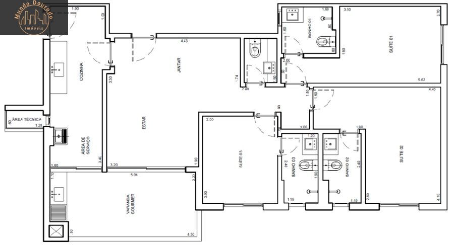 Apartamento à venda com 3 quartos, 104m² - Foto 4