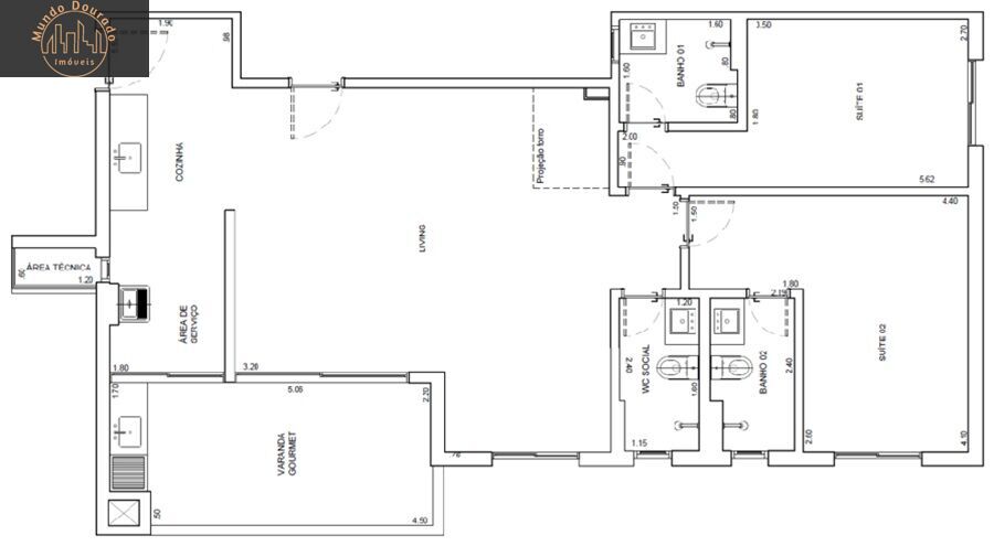 Apartamento à venda com 3 quartos, 104m² - Foto 3