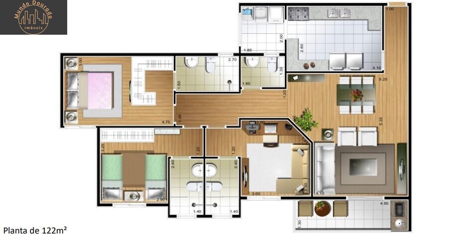 Apartamento à venda com 3 quartos, 122m² - Foto 23