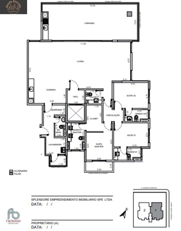 Apartamento à venda com 3 quartos, 195m² - Foto 8