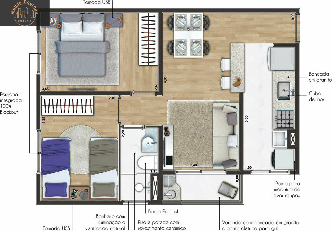 Apartamento à venda com 2 quartos, 48m² - Foto 17