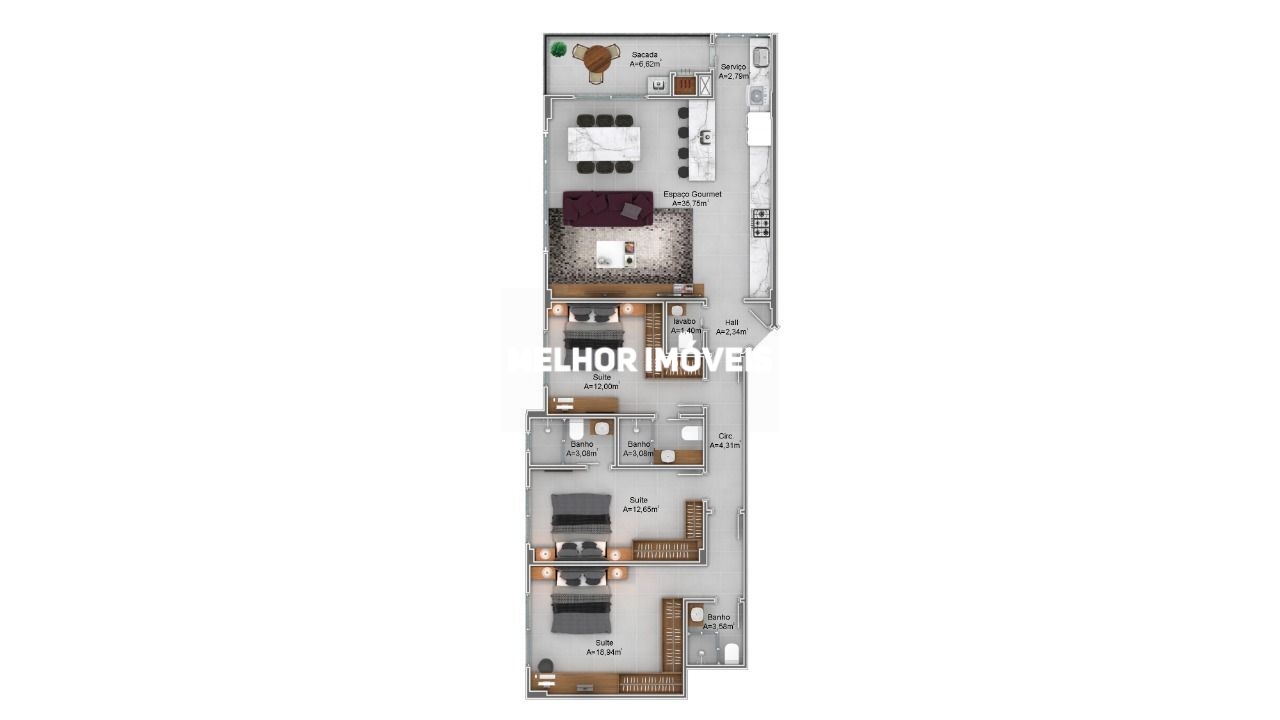 Apartamento à venda com 3 quartos, 121m² - Foto 18