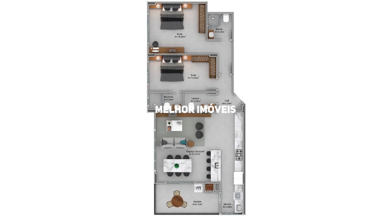 Apartamento à venda com 3 quartos, 121m² - Foto 19