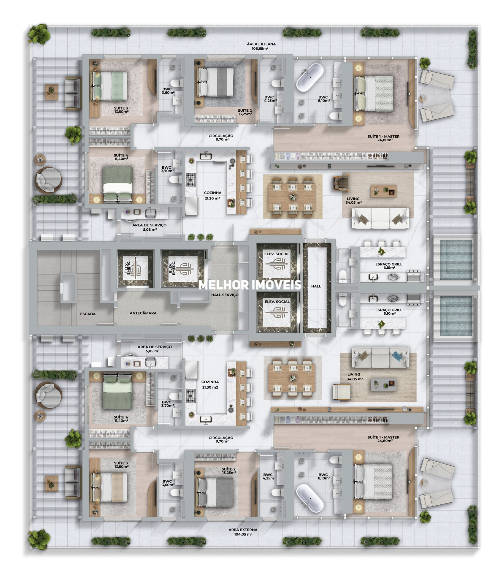 Apartamento, 3 quartos, 184 m² - Foto 27