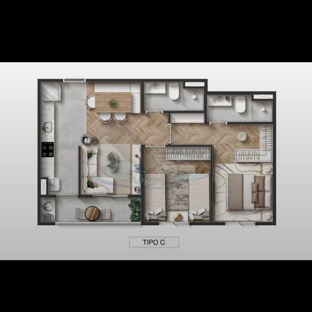 Apartamento, 2 quartos, 54 m² - Foto 2