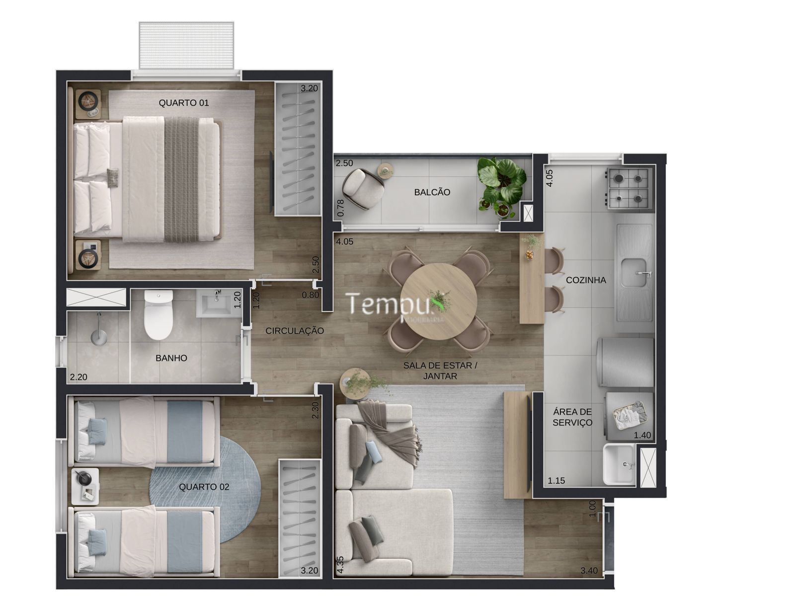 Apartamento, 2 quartos, 42 m² - Foto 7