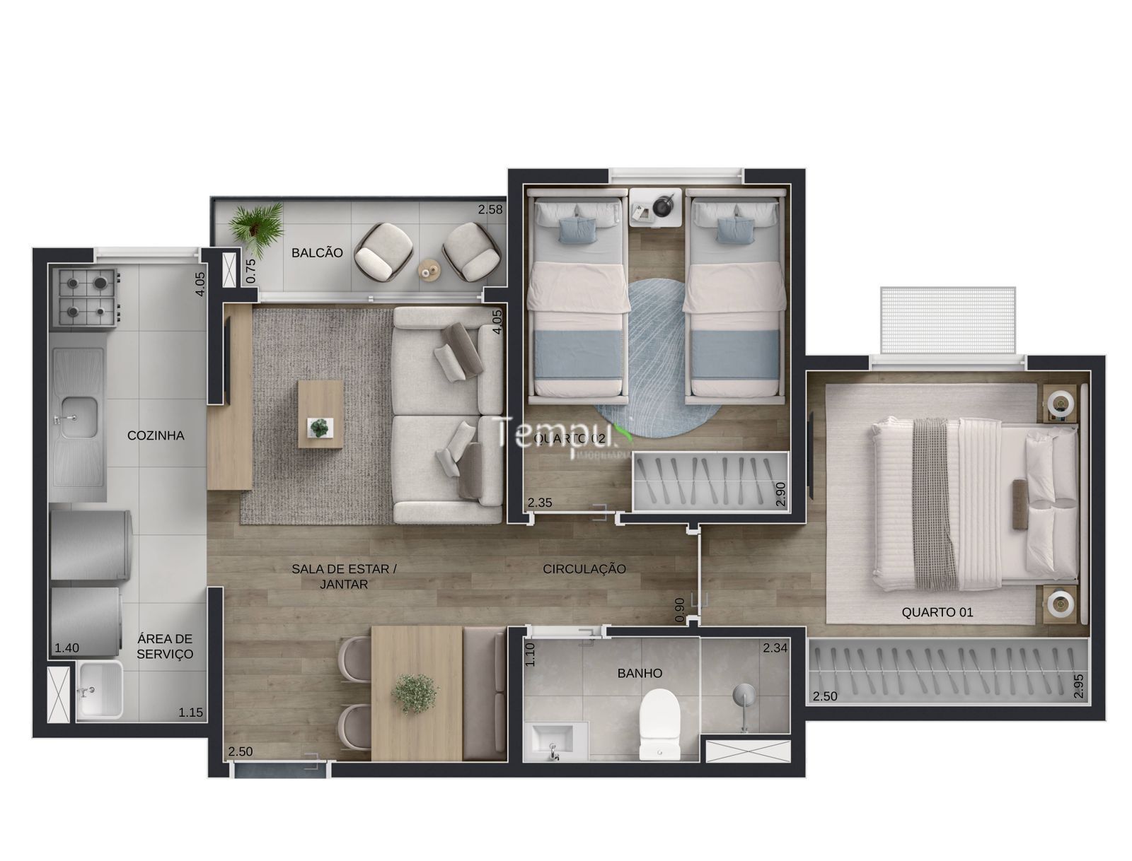 Apartamento, 2 quartos, 42 m² - Foto 19