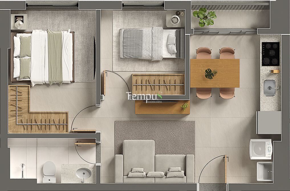 Apartamento à venda com 2 quartos, 43m² - Foto 1