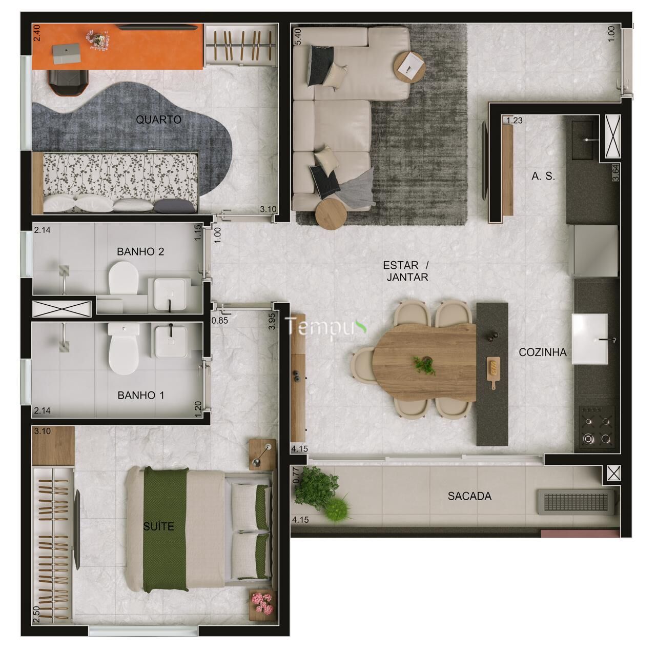 Apartamento, 2 quartos, 45 m² - Foto 6