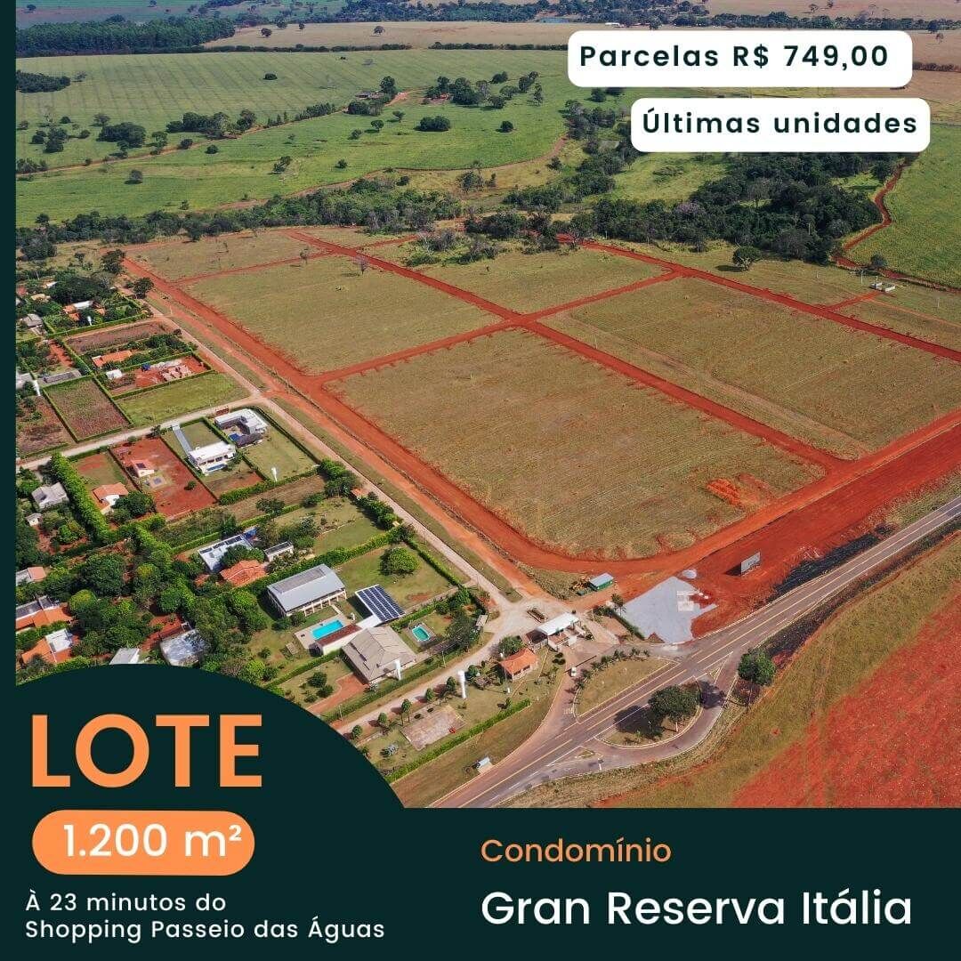 Terreno/Lote Parcelado à Venda no Condomínio de Chácara Gran Reserva Itália  em Santo Antônio de Goiás-GO