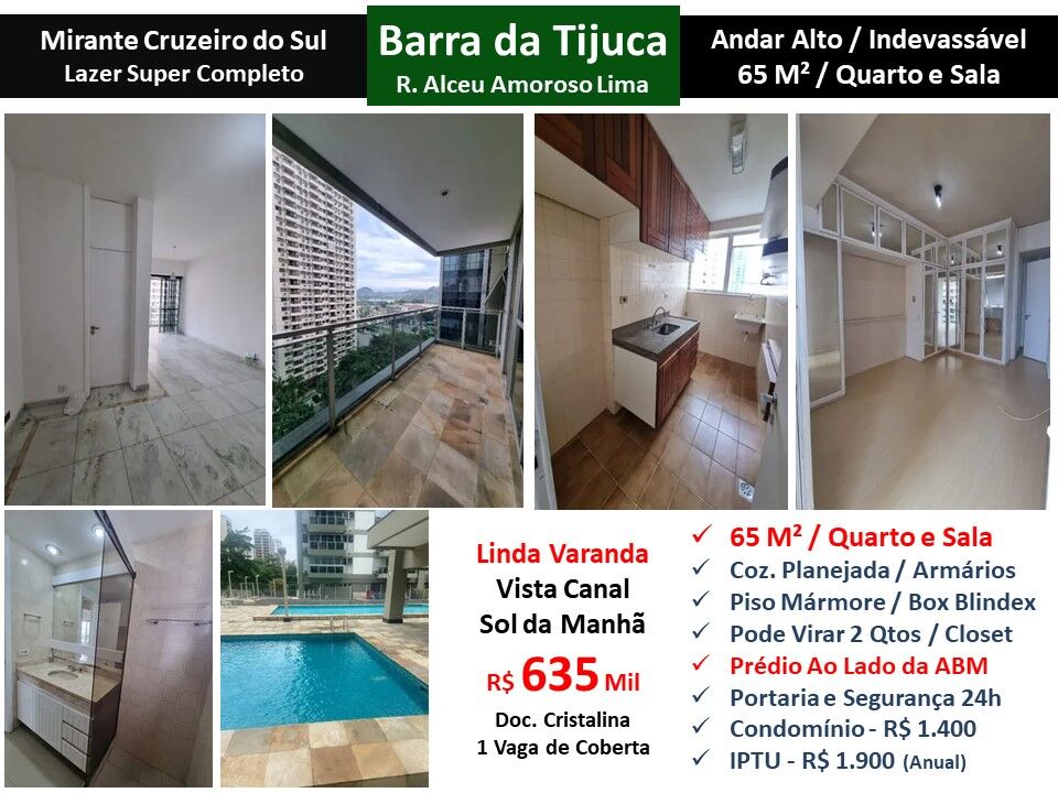 Apto Barra da Tijuca ABM Cruzeiro do Sul 65M² 2