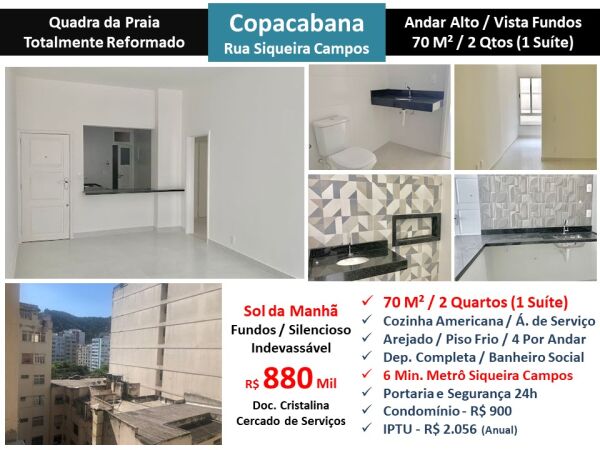 Apto Copacabana Siqueira Campos 70M²