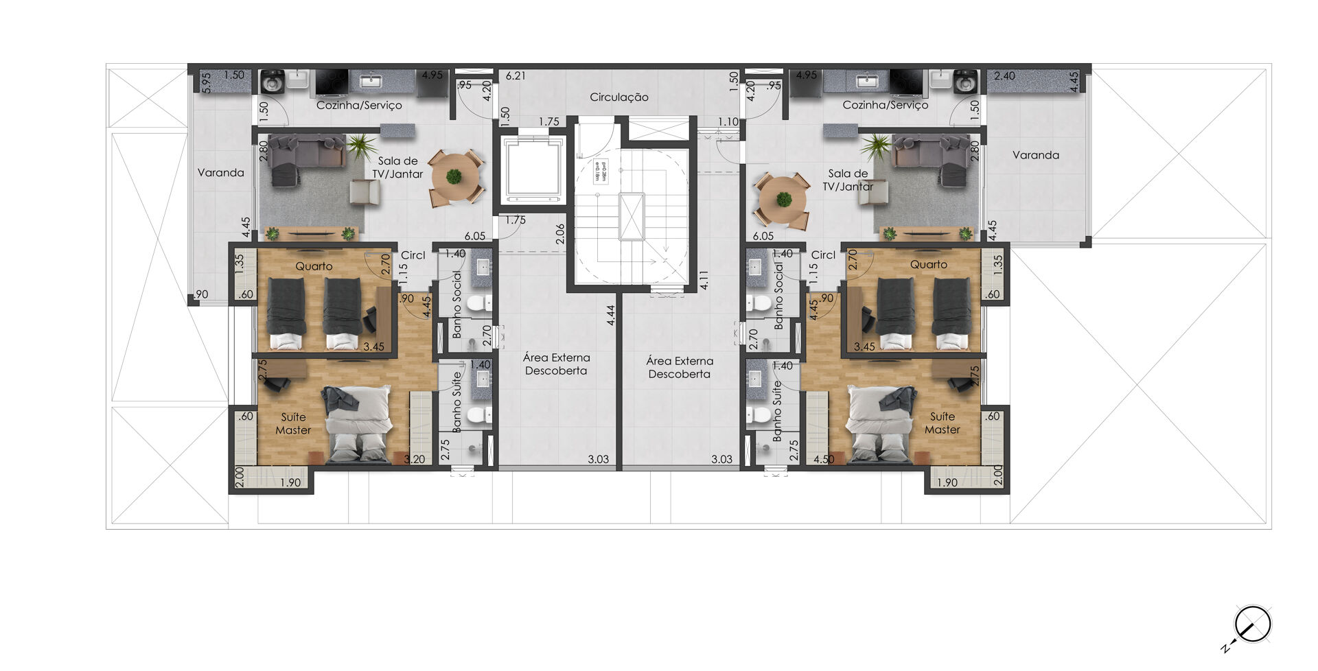 Apartamento à venda com 2 quartos, 102m² - Foto 4