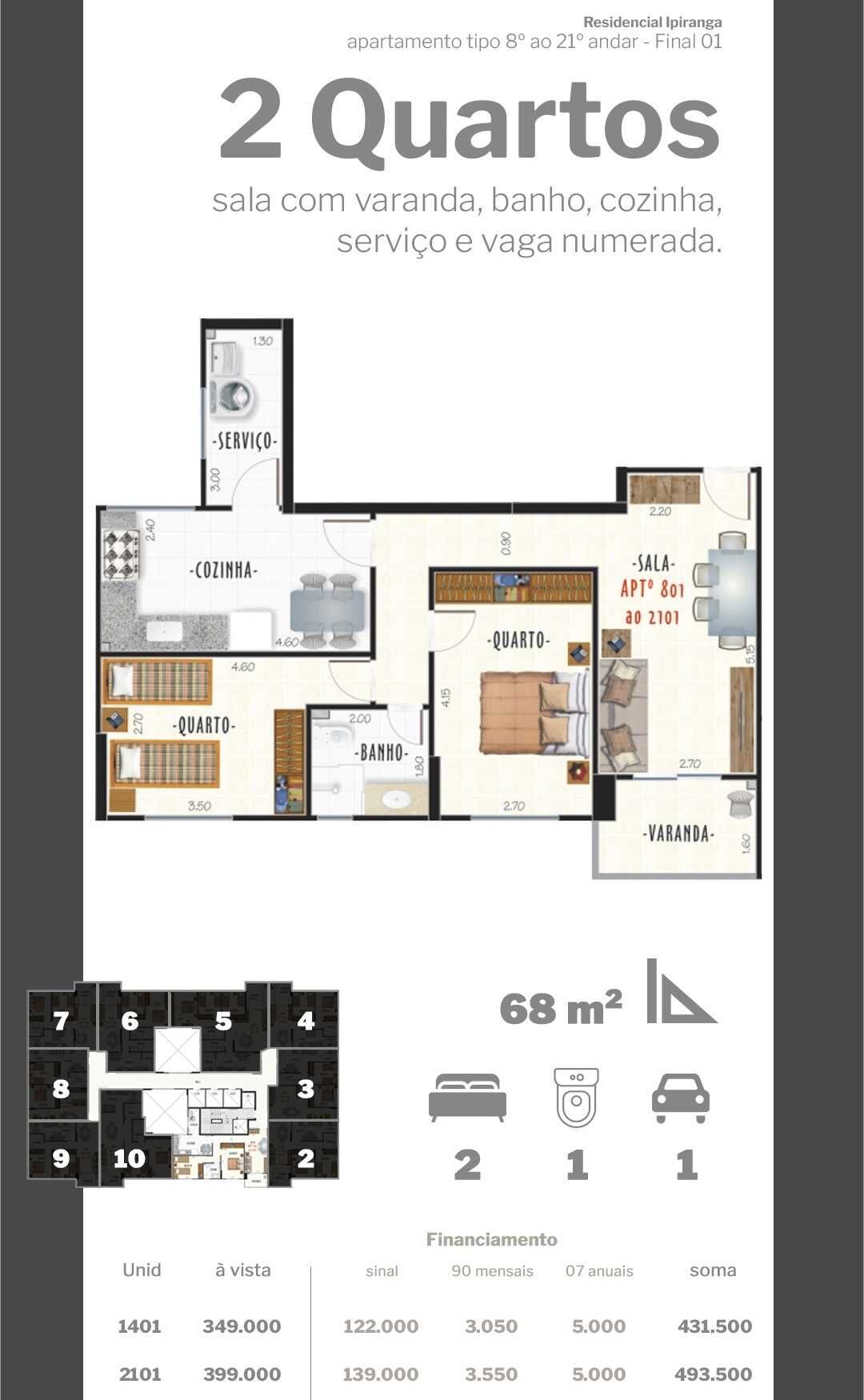 Apartamento à venda com 2 quartos, 68m² - Foto 16