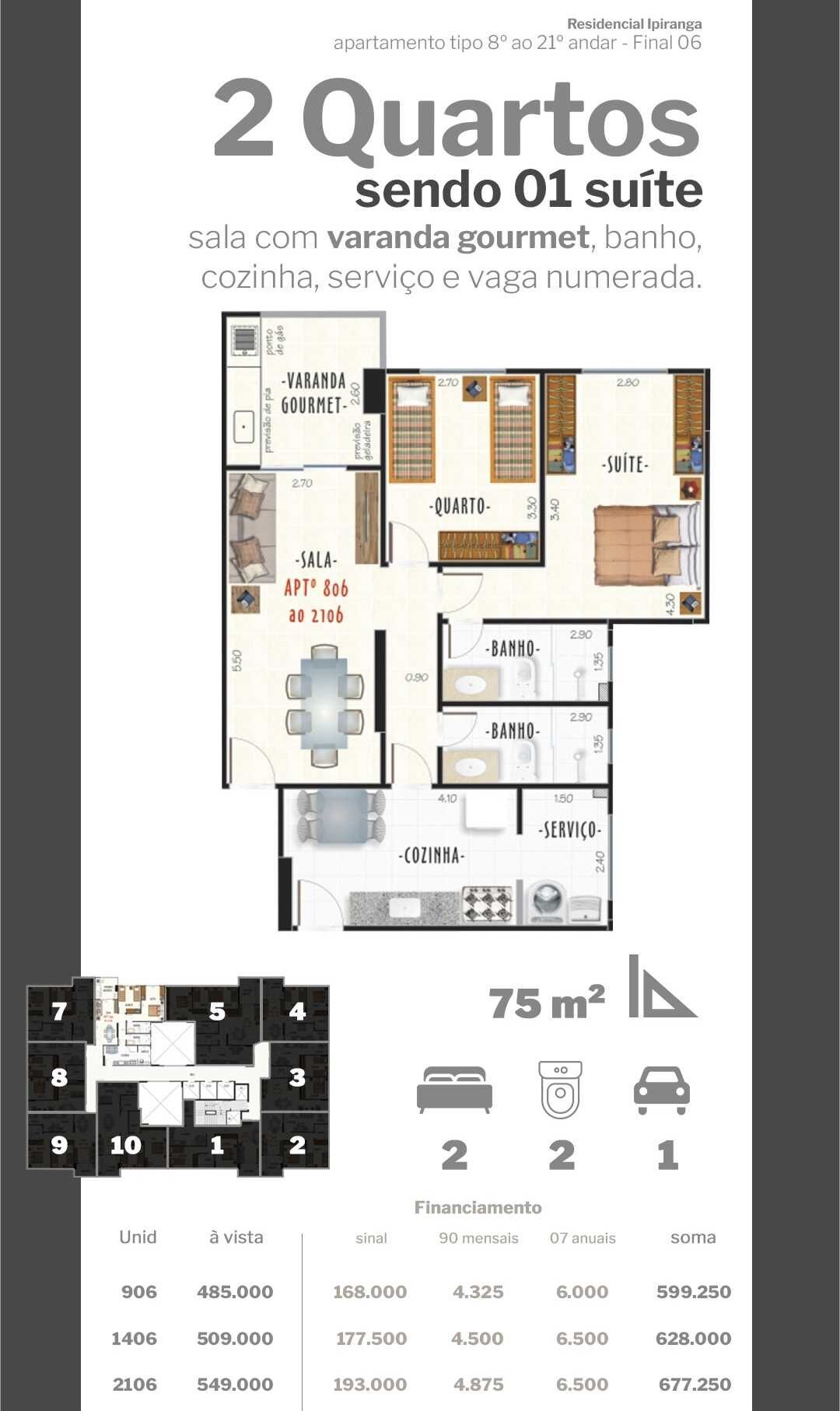 Apartamento à venda com 2 quartos, 68m² - Foto 24