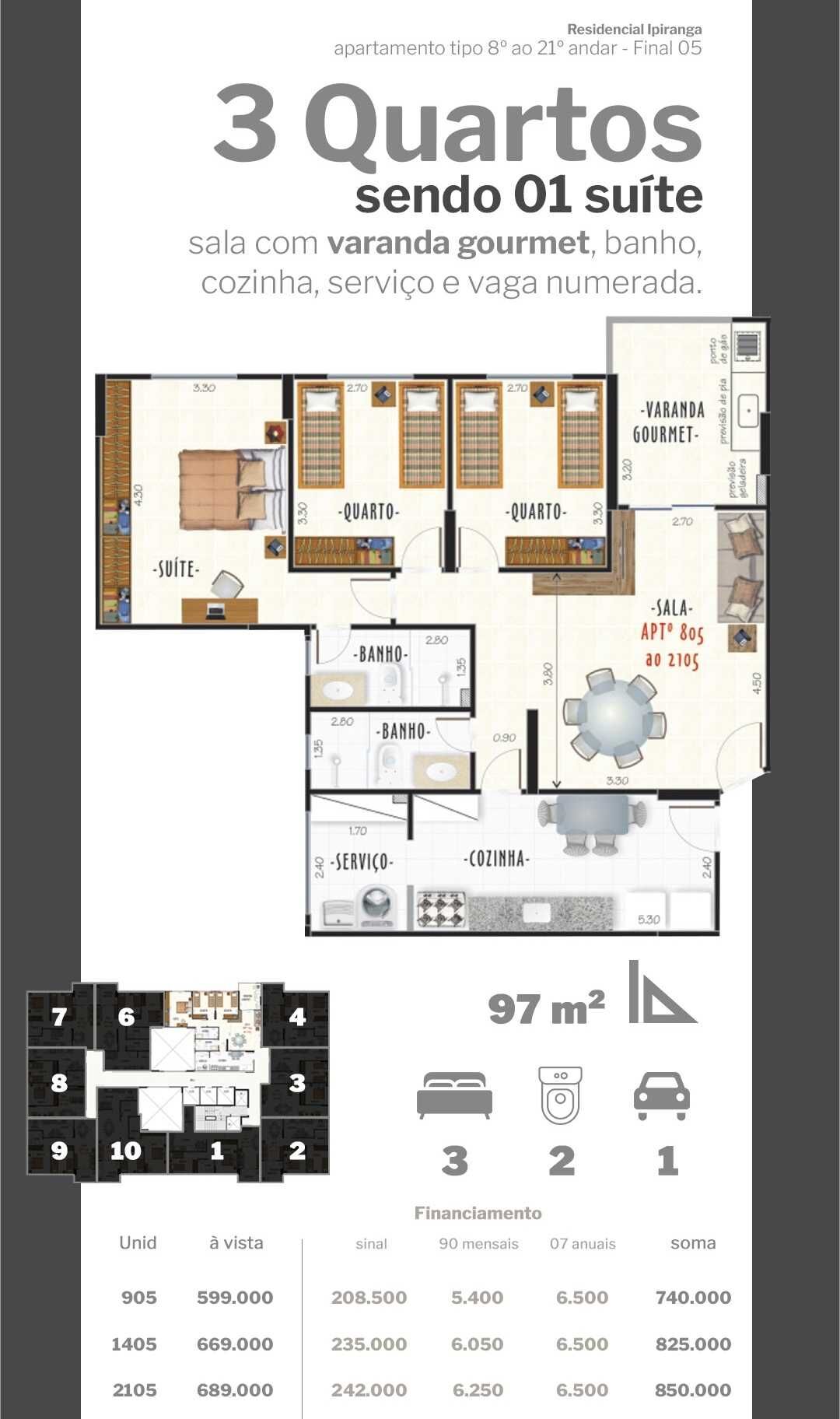 Apartamento à venda com 2 quartos, 68m² - Foto 26