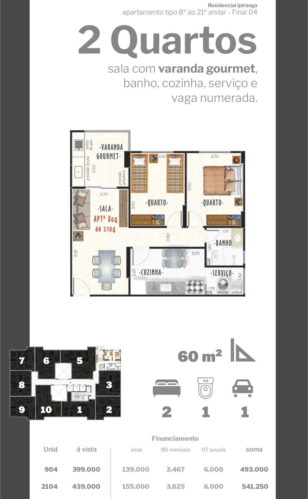 Apartamento à venda com 2 quartos, 68m² - Foto 19