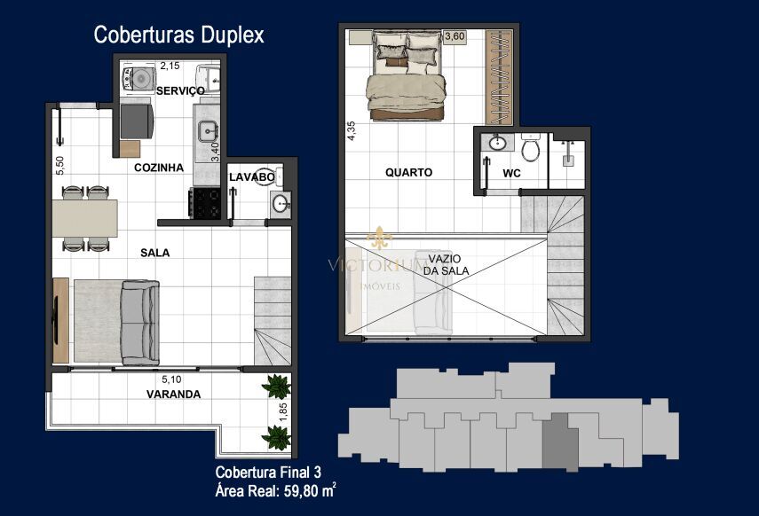 Cobertura à venda com 1 quarto, 59m² - Foto 4