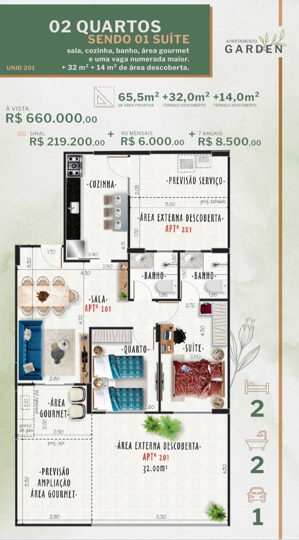 Apartamento à venda com 2 quartos, 77m² - Foto 6