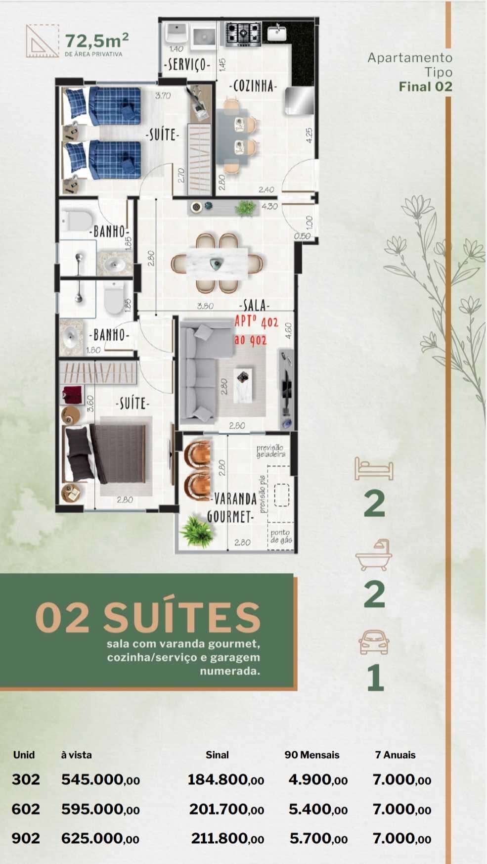 Apartamento à venda com 2 quartos, 77m² - Foto 10