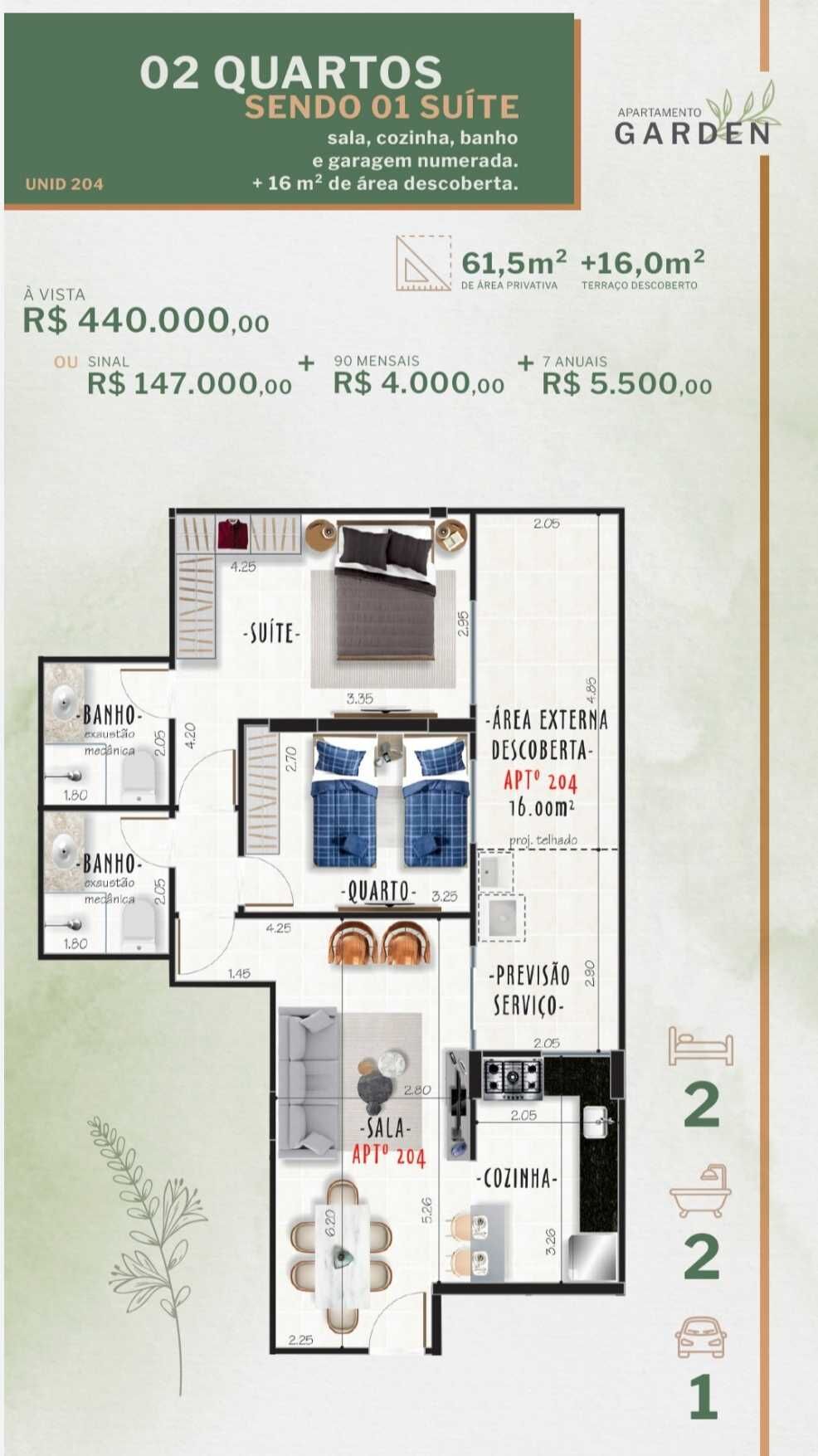 Apartamento à venda com 2 quartos, 77m² - Foto 5