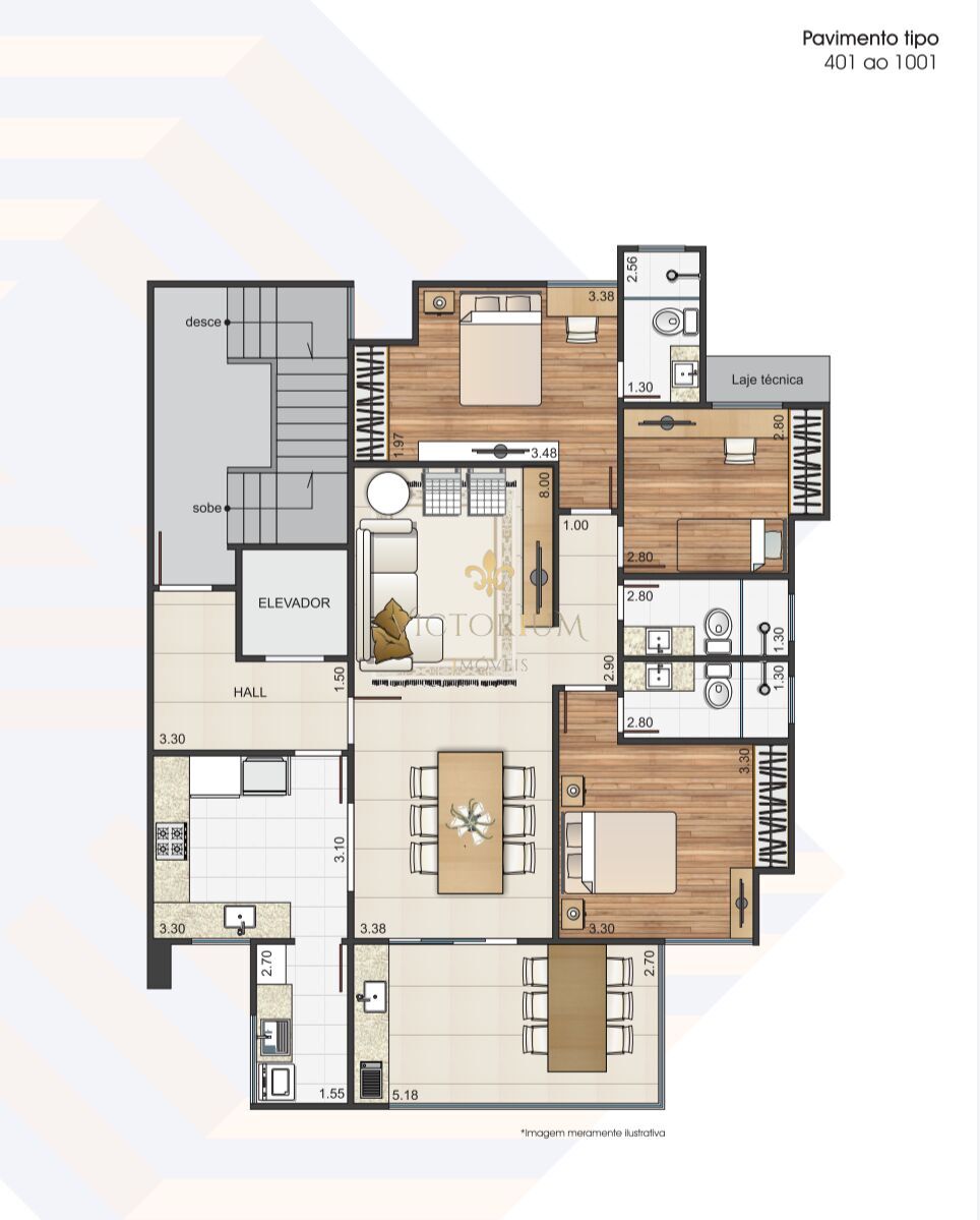 Apartamento à venda com 3 quartos, 75m² - Foto 3