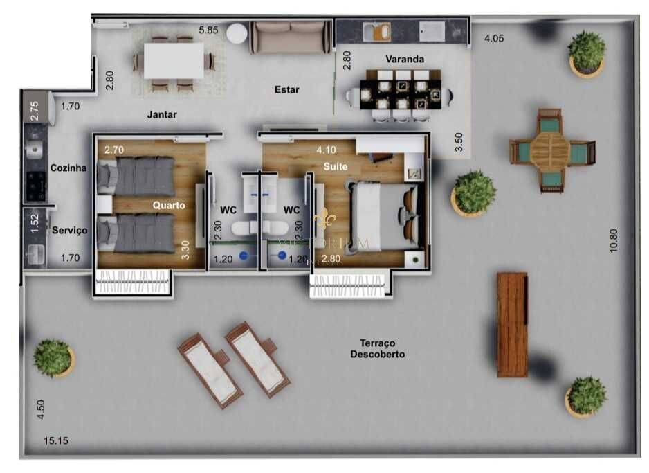 Apartamento à venda com 2 quartos, 132m² - Foto 4