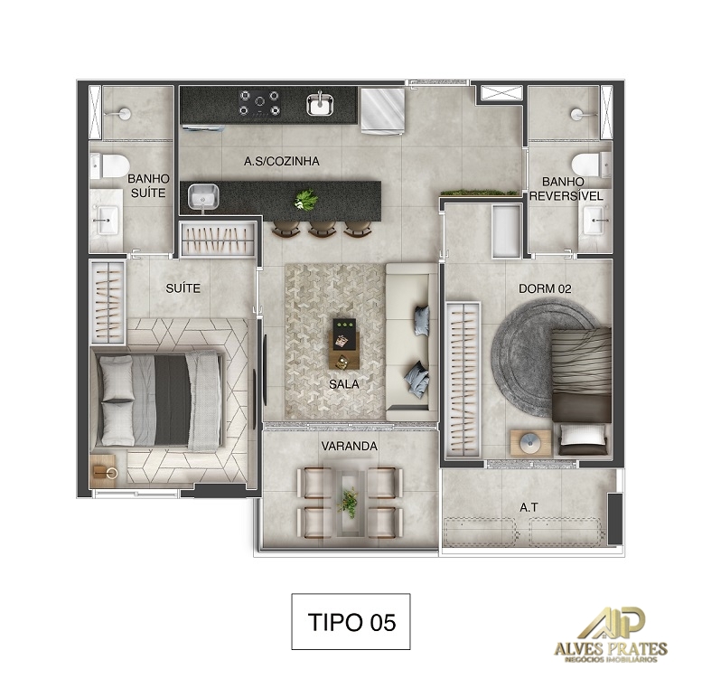 Apartamento à venda com 2 quartos, 55m² - Foto 19