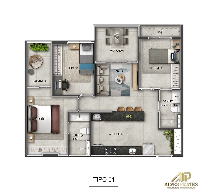 Apartamento à venda com 2 quartos, 55m² - Foto 15