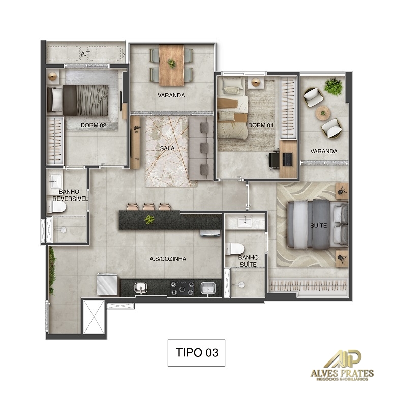 Apartamento à venda com 2 quartos, 55m² - Foto 17