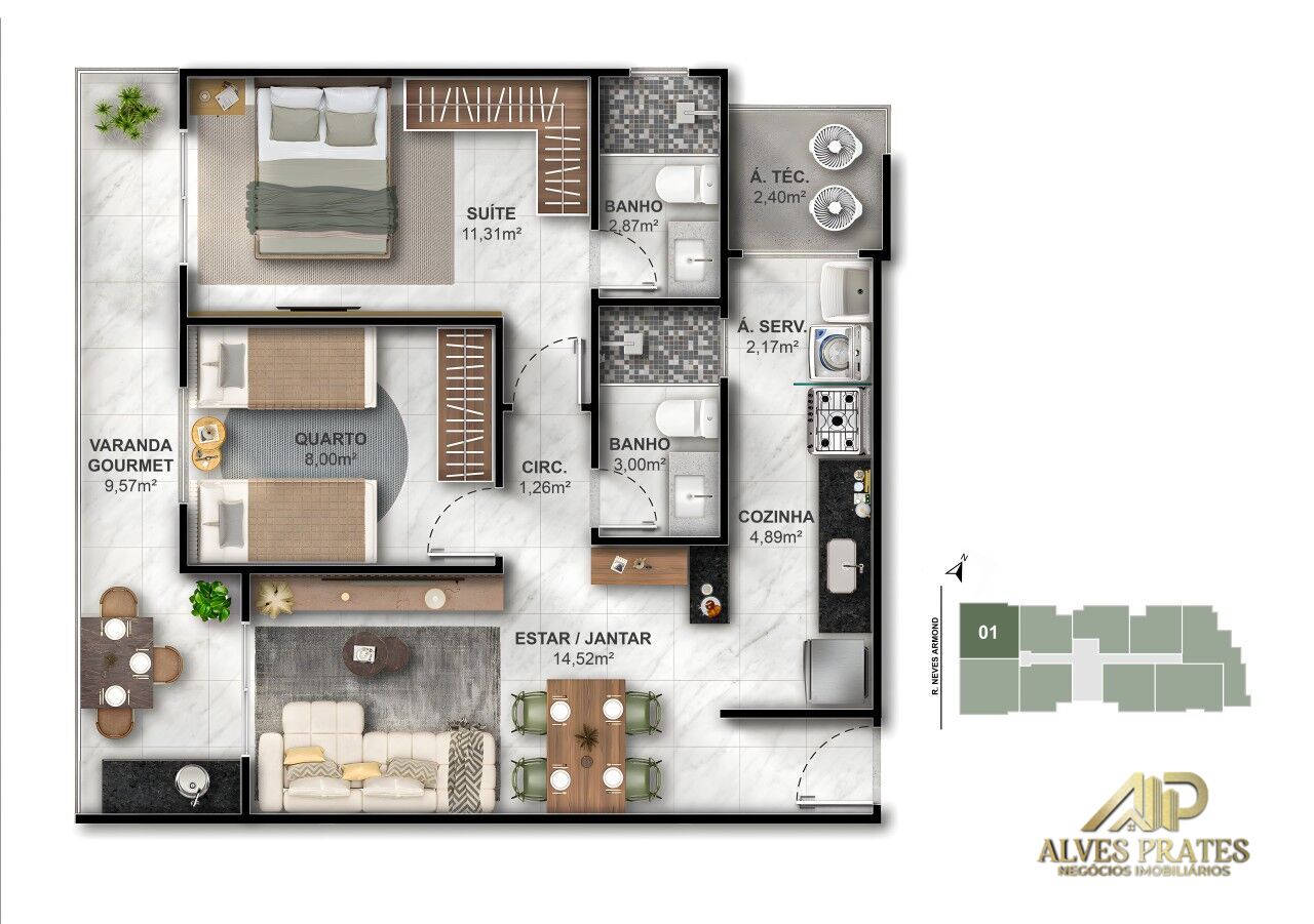 Apartamento, 2 quartos, 63 m² - Foto 20