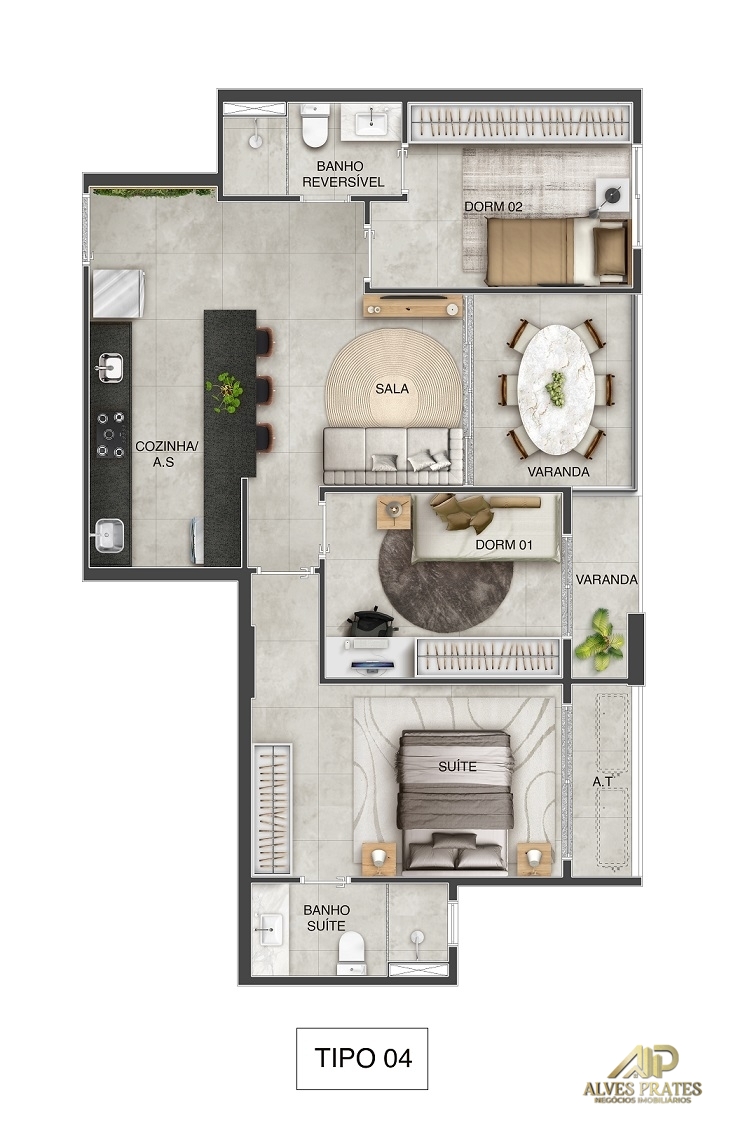 Apartamento à venda com 3 quartos, 73m² - Foto 30