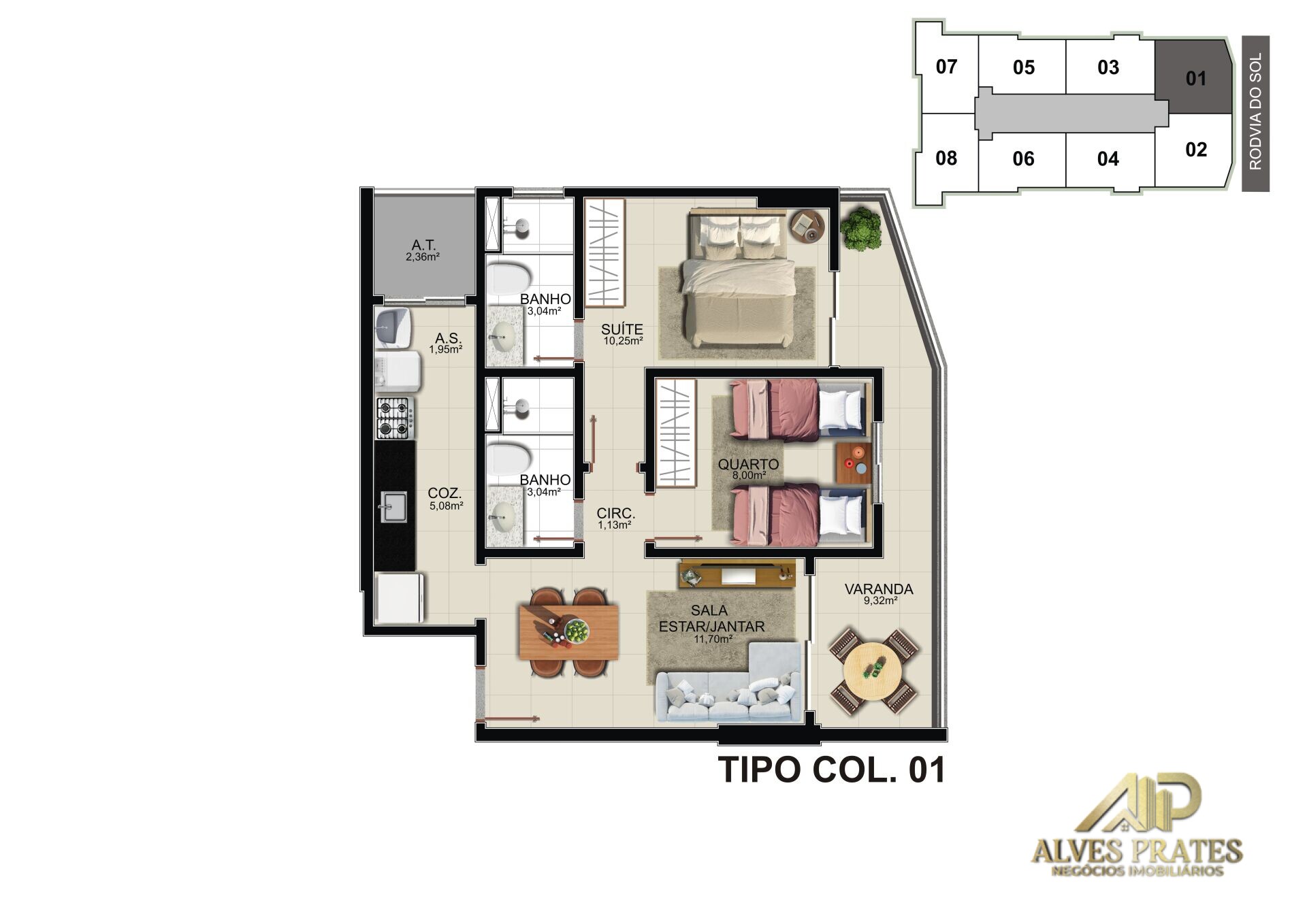 Apartamento à venda com 2 quartos, 58m² - Foto 5