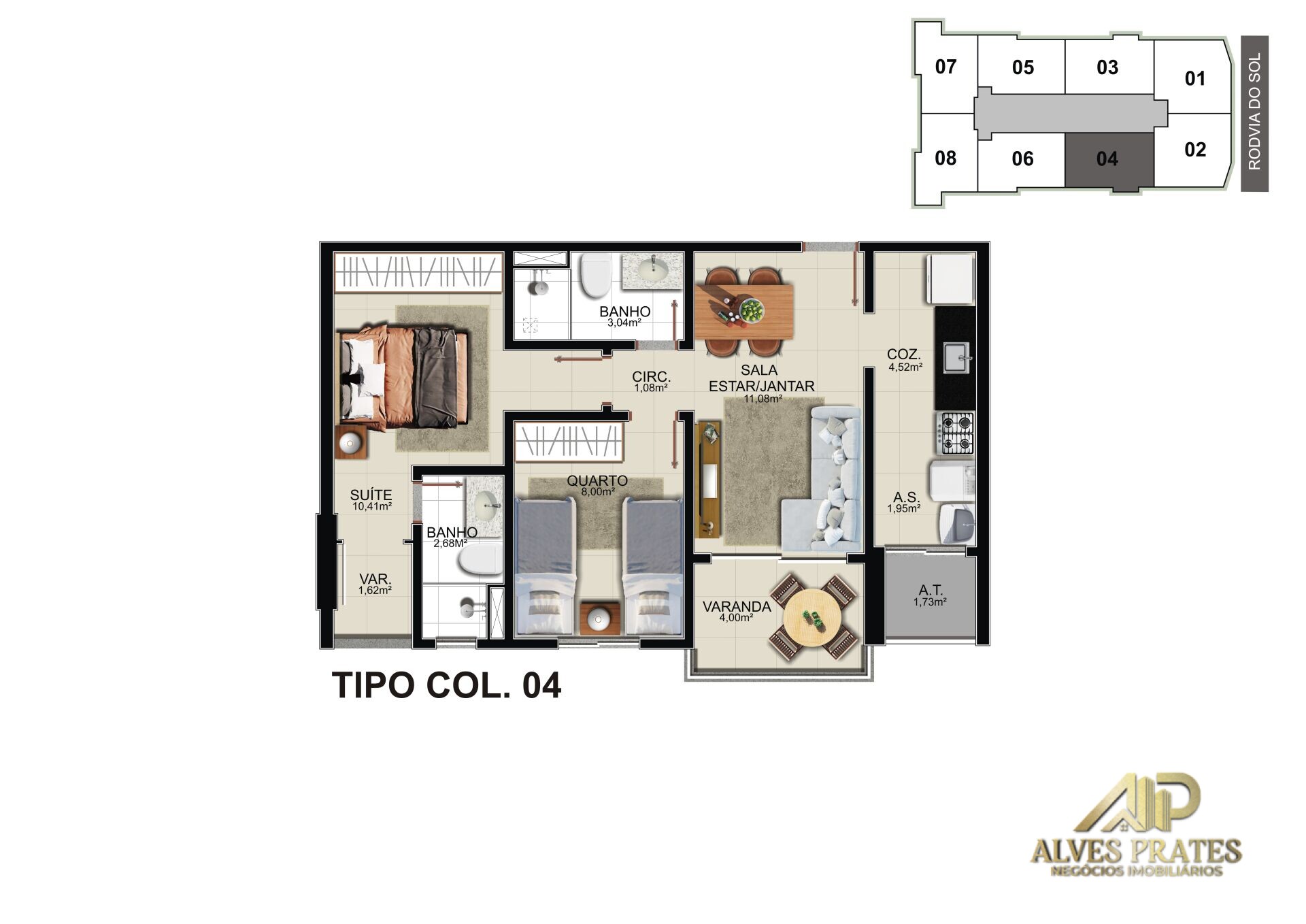 Apartamento à venda com 2 quartos, 58m² - Foto 8