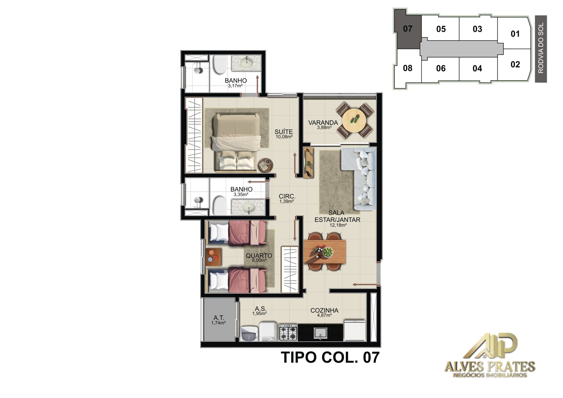 Apartamento à venda com 2 quartos, 58m² - Foto 11