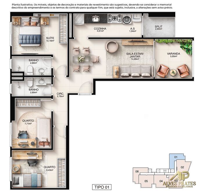 Apartamento à venda com 3 quartos, 105m² - Foto 34