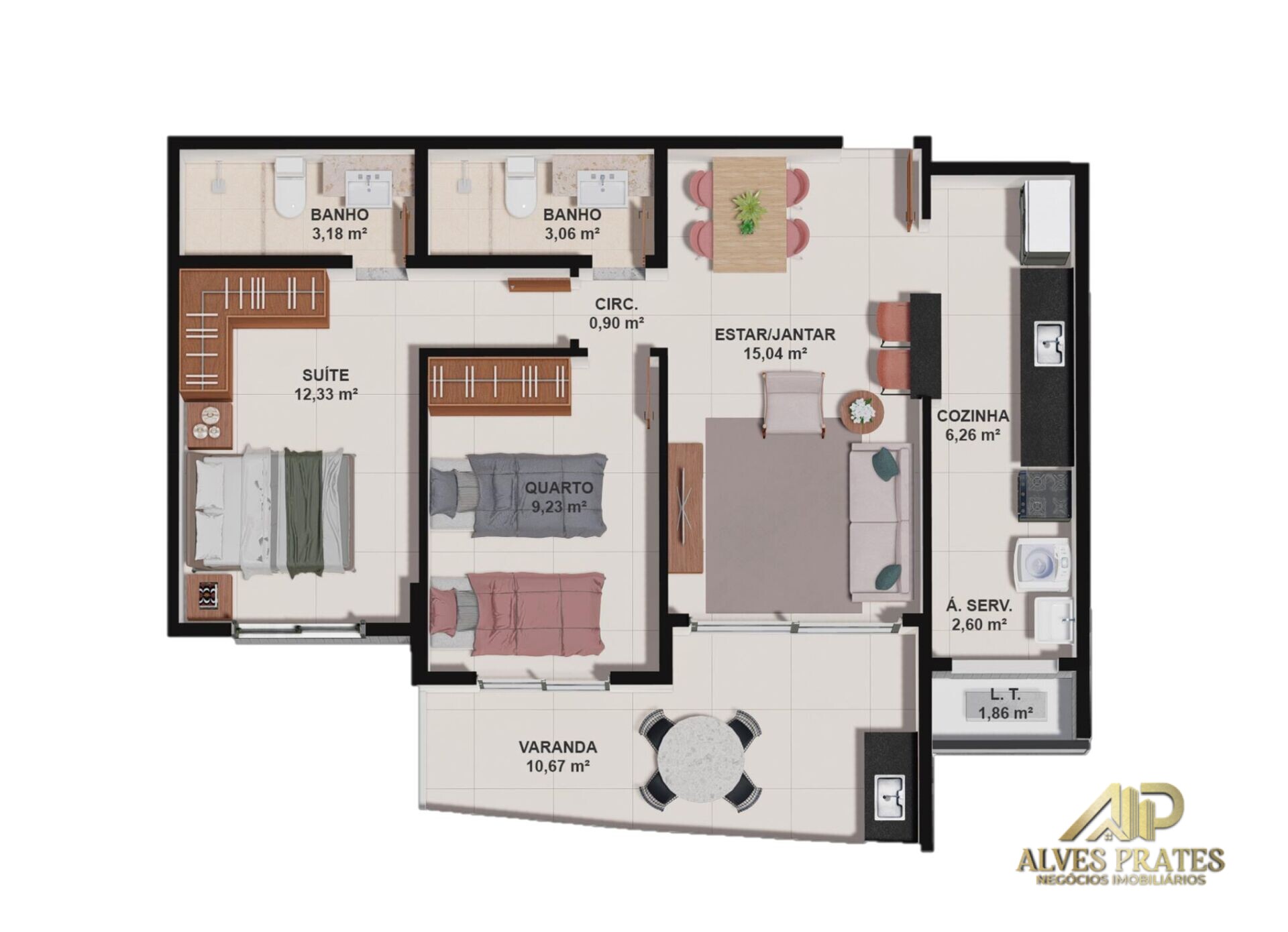 Apartamento à venda com 2 quartos, 73m² - Foto 14